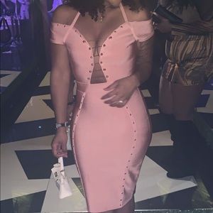 Muave Bandage  Dress (Midi)
